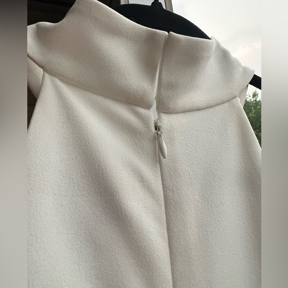 🆕Belle Badgley Mischka Reese Gown Dress White Party Wedding Chic Slit Maxi Sz 10 - Picture 9 of 17